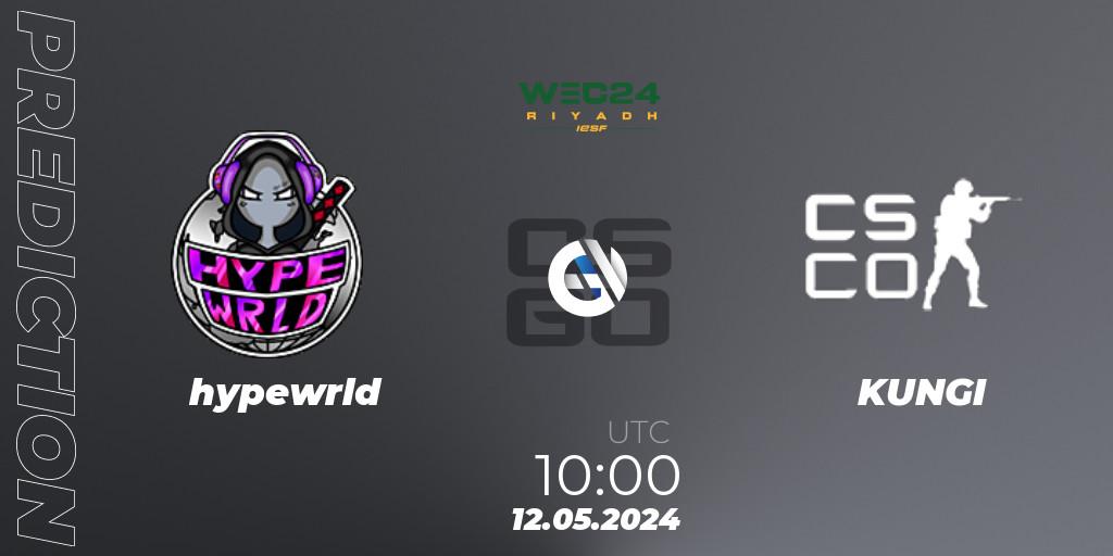 hypewrld vs KUNGI: Match Prediction. 12.05.2024 at 10:00, Counter-Strike (CS2), IESF World Esports Championship 2024: Latvian Qualifier
