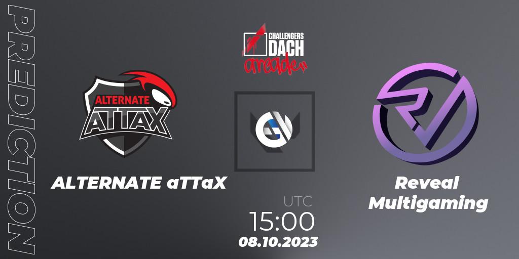 ALTERNATE aTTaX vs Reveal Multigaming: Match Prediction. 08.10.2023 at 15:00, VALORANT, VALORANT Challengers 2023 DACH: Arcade