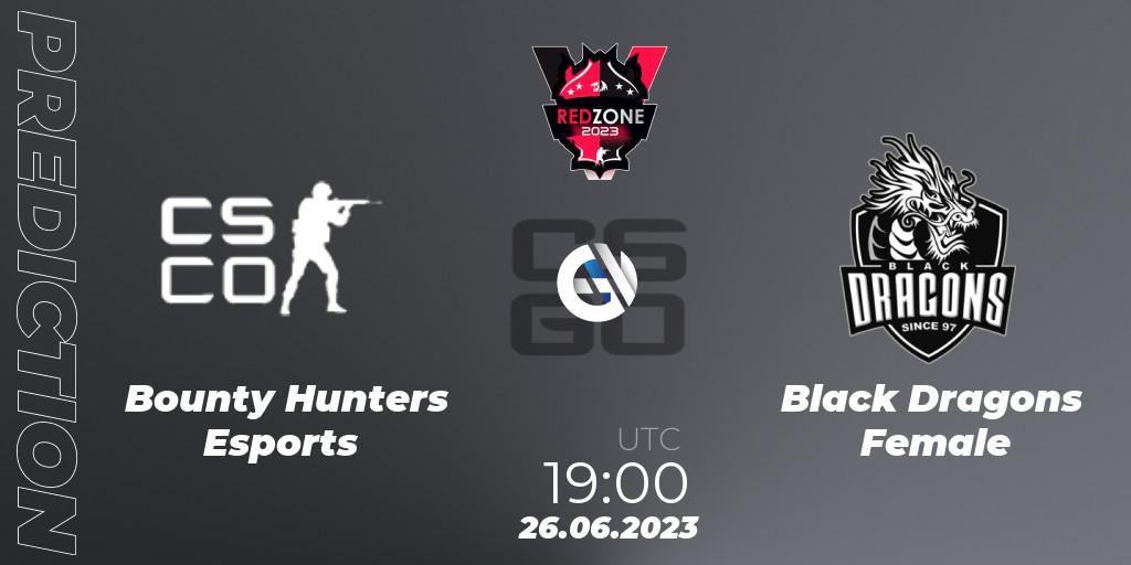 Bounty Hunters Esports vs Black Dragons Female: Match Prediction. 26.06.2023 at 19:00, Counter-Strike (CS2), RedZone PRO League 2023 Season 4