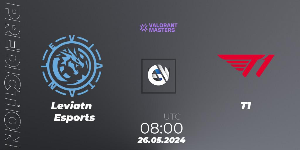 Leviatán Esports vs T1: Match Prediction. 26.05.2024 at 08:00, VALORANT, VCT 2024: Masters Shanghai