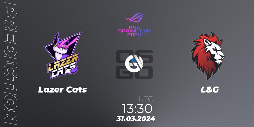 Lazer Cats vs L&G: Match Prediction. 31.03.2024 at 11:00, Counter-Strike (CS2), Gameinside.ua ROG Spring Cup 2024