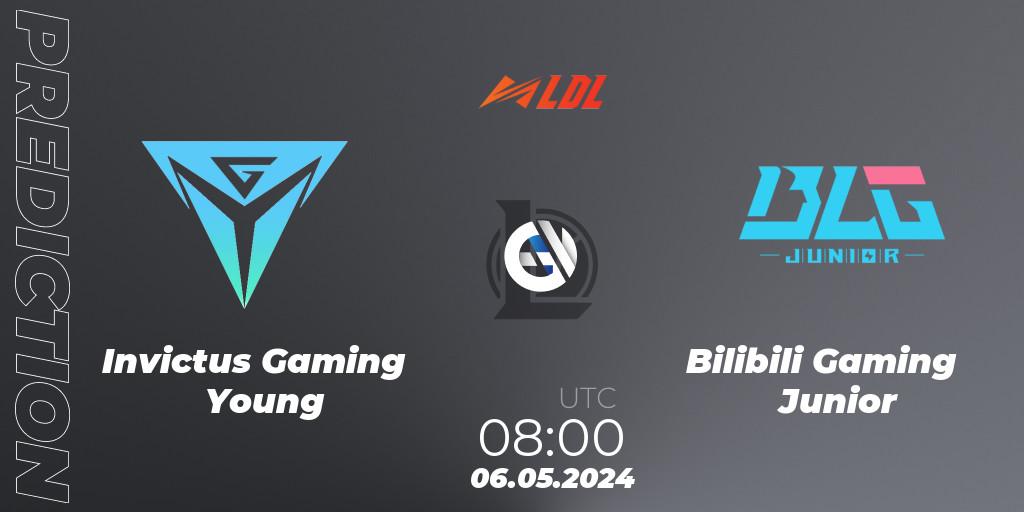 Invictus Gaming Young vs Bilibili Gaming Junior: Match Prediction. 06.05.2024 at 08:00, LoL, LDL 2024 - Stage 2