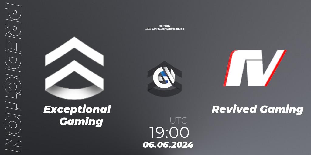 Exceptional Gaming vs Revived Gaming: Match Prediction. 06.06.2024 at 18:00, Call of Duty, Call of Duty Challengers 2024 - Elite 3: EU