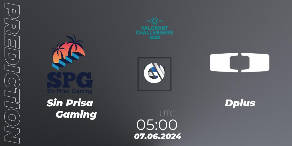 Sin Prisa Gaming vs Dplus: Match Prediction. 07.06.2024 at 05:00, VALORANT, VALORANT Challengers 2024 Korea: Split 2