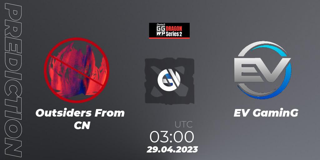 Outsiders From CN vs EV GaminG: Match Prediction. 29.04.2023 at 03:00, Dota 2, GGWP Dragon Series 2