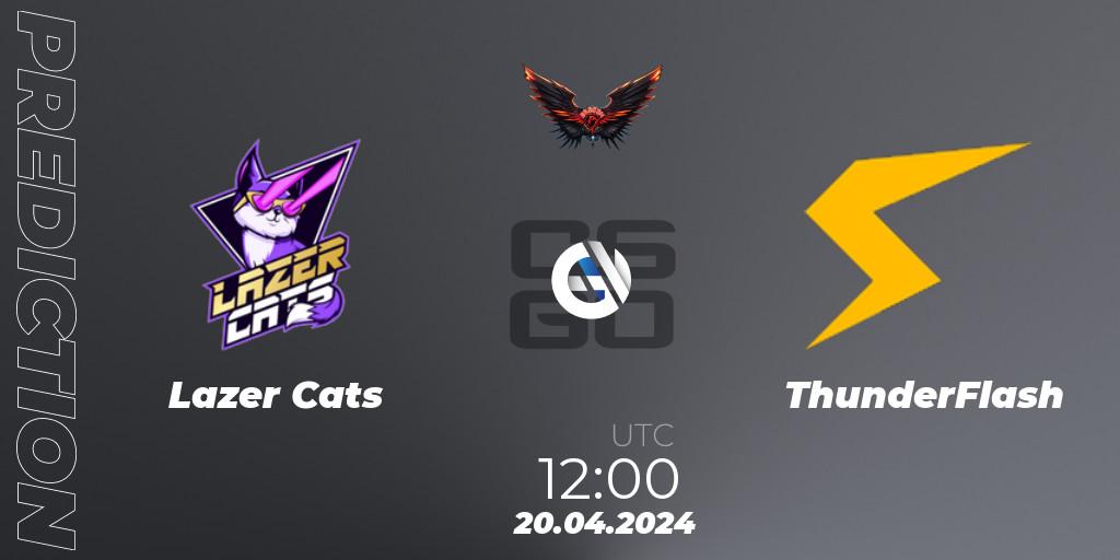 Lazer Cats vs ThunderFlash: Match Prediction. 20.04.2024 at 12:00, Counter-Strike (CS2), Dragon Esports Club Cup