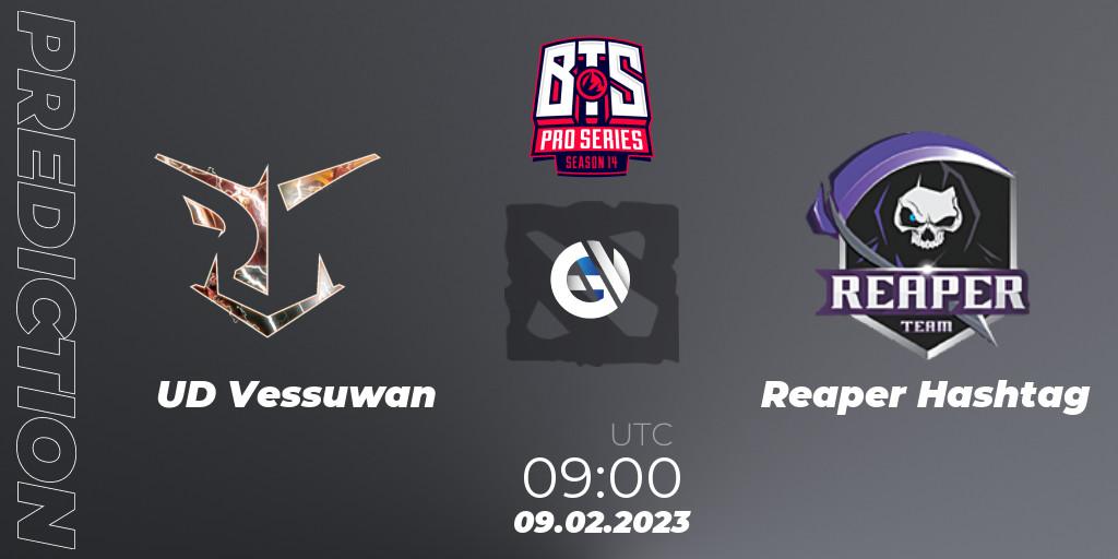UD Vessuwan vs Reaper Hashtag: Match Prediction. 09.02.23, Dota 2, BTS Pro Series Season 14: Southeast Asia