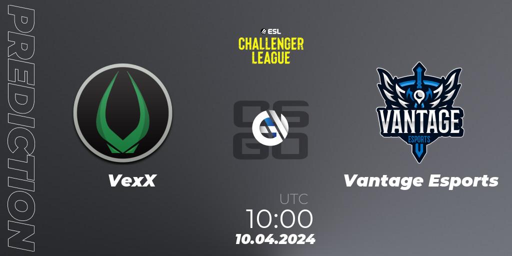 VexX vs Vantage Esports: Match Prediction. 10.04.2024 at 10:00, Counter-Strike (CS2), ESL Challenger League Season 47: Oceania
