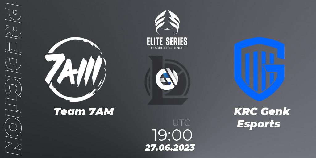 Team 7AM vs KRC Genk Esports: Match Prediction. 27.06.2023 at 19:00, LoL, Elite Series Summer 2023