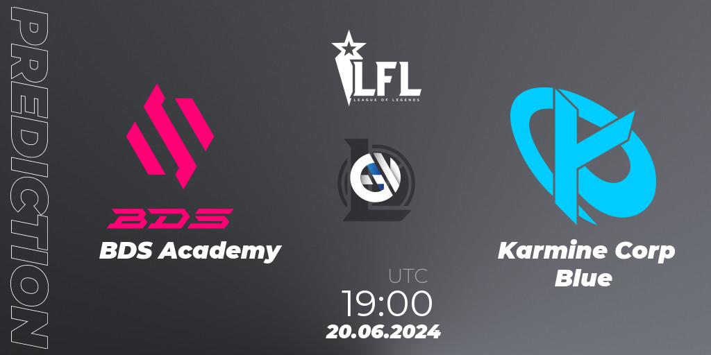 BDS Academy vs Karmine Corp Blue: Match Prediction. 20.06.2024 at 19:00, LoL, LFL Summer 2024