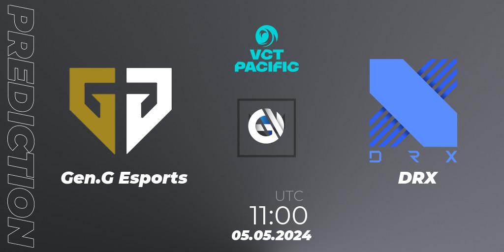 Gen.G Esports vs DRX: Match Prediction. 05.05.2024 at 10:10, VALORANT, VCT 2024: Pacific League - Stage 1