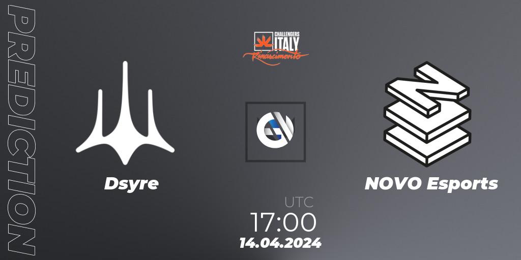 Dsyre vs NOVO Esports: Match Prediction. 14.04.24, VALORANT, VALORANT Challengers 2024 Italy: Rinascimento Split 1