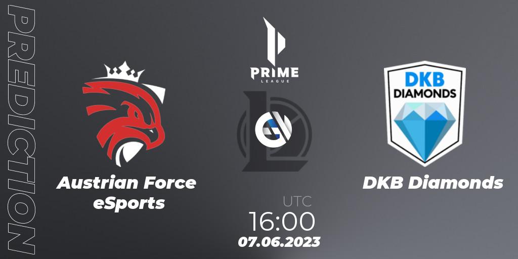 Austrian Force eSports vs DKB Diamonds: Match Prediction. 07.06.2023 at 16:00, LoL, Prime League 2nd Division Summer 2023