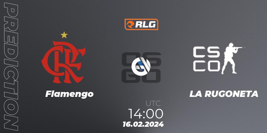Flamengo vs LA RUGONETA: Match Prediction. 16.02.2024 at 14:00, Counter-Strike (CS2), RES Latin American Series #1