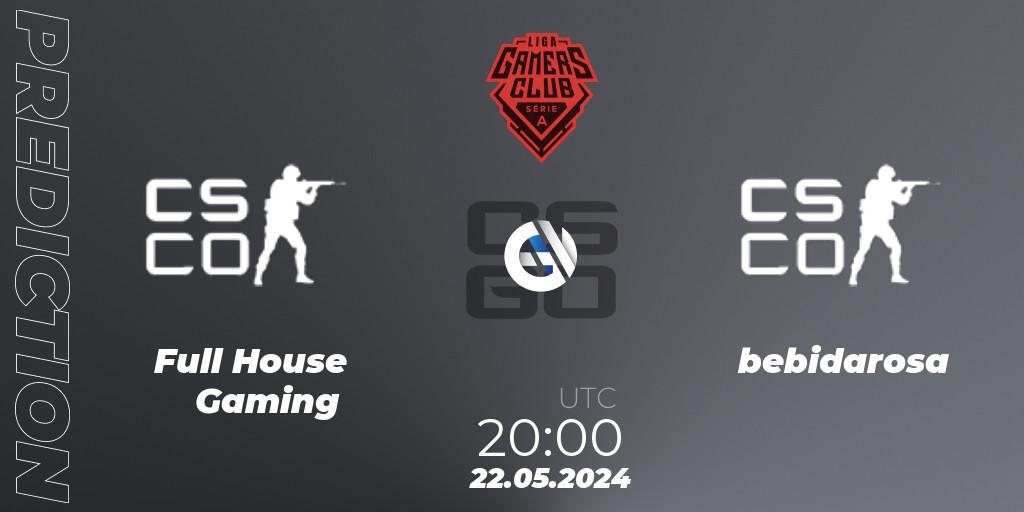 Full House Gaming vs bebidarosa: Match Prediction. 22.05.2024 at 20:00, Counter-Strike (CS2), Gamers Club Liga Série A: May 2024