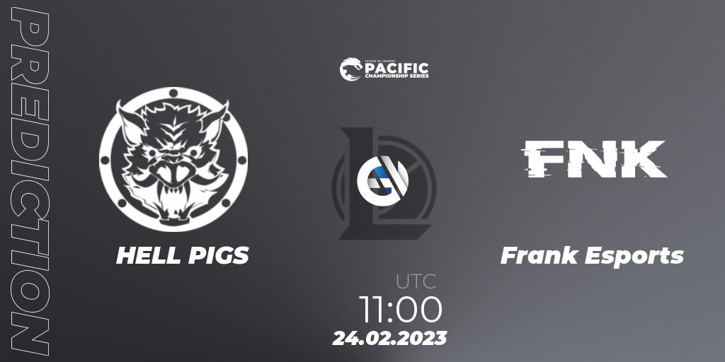 HELL PIGS vs Frank Esports: Match Prediction. 24.02.2023 at 11:10, LoL, PCS Spring 2023 - Group Stage