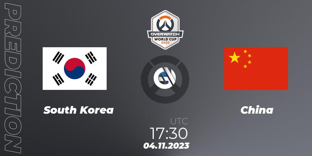 South Korea vs China: Match Prediction. 04.11.2023 at 17:00, Overwatch, Overwatch World Cup 2023