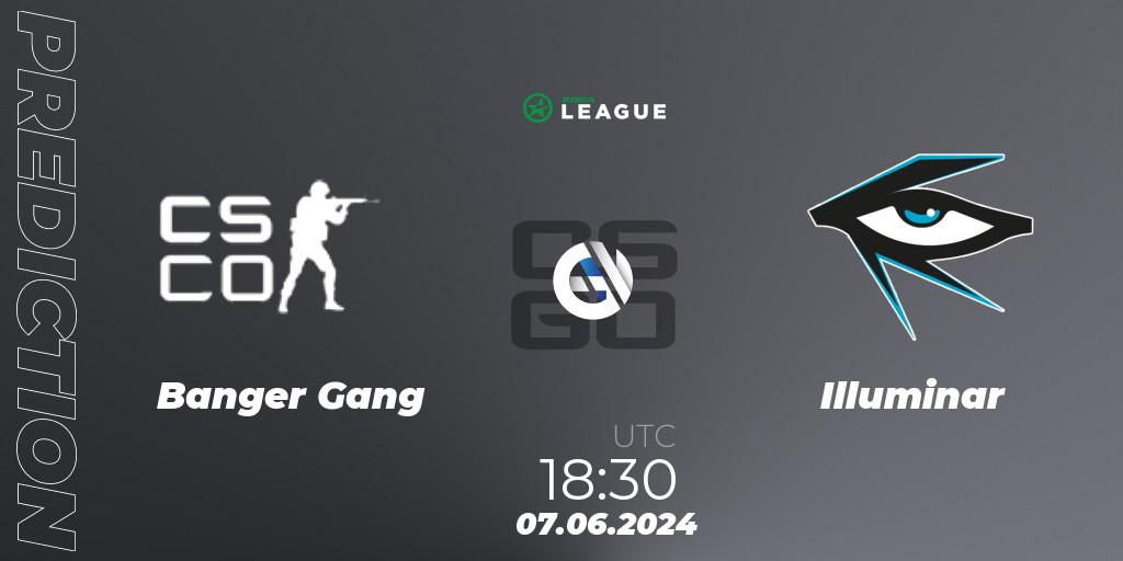 Banger Gang vs Illuminar: Match Prediction. 07.06.2024 at 18:30, Counter-Strike (CS2), ESEA Season 49: Main Division - Europe
