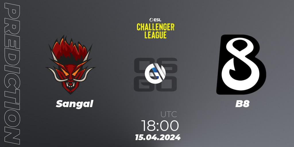Sangal vs B8: Match Prediction. 15.04.2024 at 18:00, Counter-Strike (CS2), ESL Challenger League Season 47: Europe