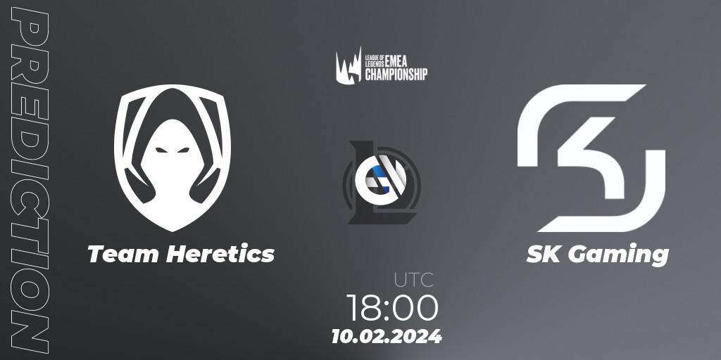 Team Heretics vs SK Gaming: Match Prediction. 10.02.2024 at 16:00, LoL, LEC Winter 2024 - Playoffs