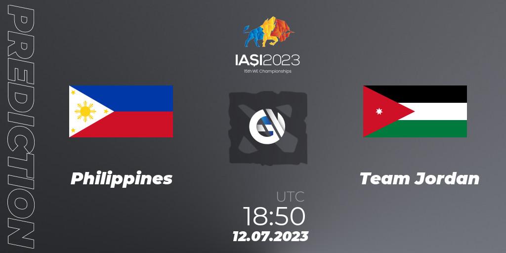 Philippines vs Team Jordan: Match Prediction. 12.07.2023 at 14:09, Dota 2, Gamers8 IESF Asian Championship 2023