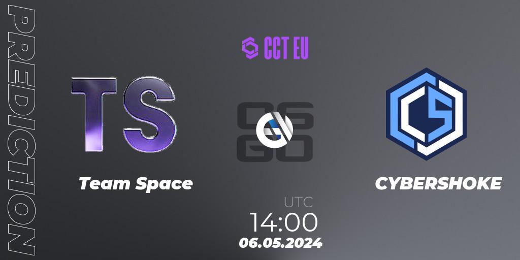Team Space vs CYBERSHOKE: Match Prediction. 06.05.2024 at 14:00, Counter-Strike (CS2), CCT Season 2 European Series #3 Play-In