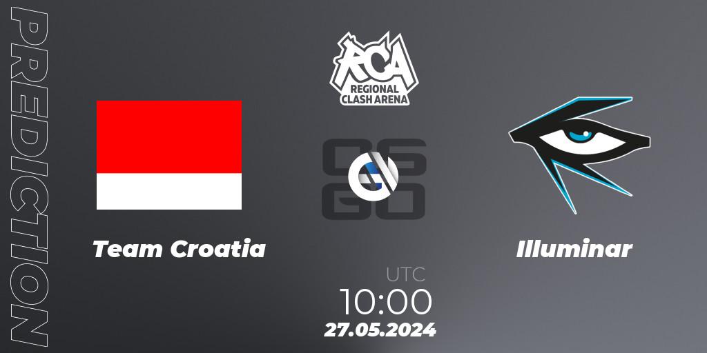 Team Croatia vs Illuminar: Match Prediction. 27.05.2024 at 11:00, Counter-Strike (CS2), Regional Clash Arena Europe: Closed Qualifier