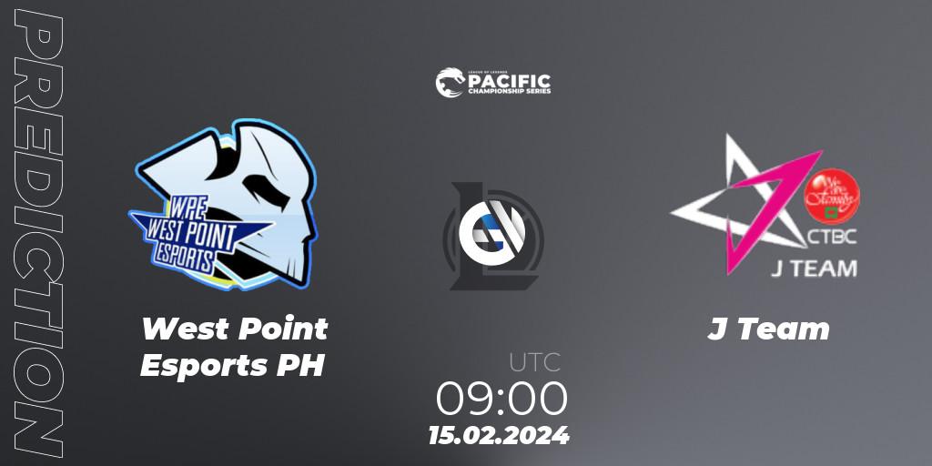 West Point Esports PH vs J Team: Match Prediction. 15.02.2024 at 09:00, LoL, PCS Spring 2024