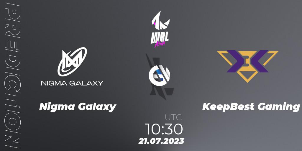 Nigma Galaxy vs KeepBest Gaming: Match Prediction. 21.07.2023 at 10:30, Wild Rift, WRL Asia 2023 - Season 1 - Finals