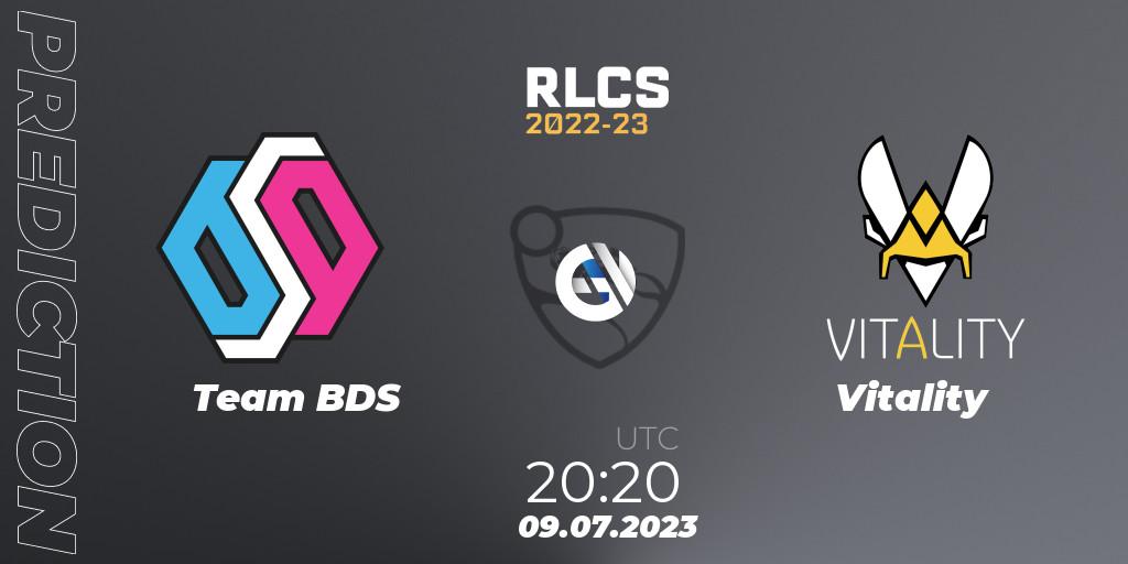 Team BDS vs Vitality: Match Prediction. 09.07.2023 at 20:20, Rocket League, RLCS 2022-23 Spring Major