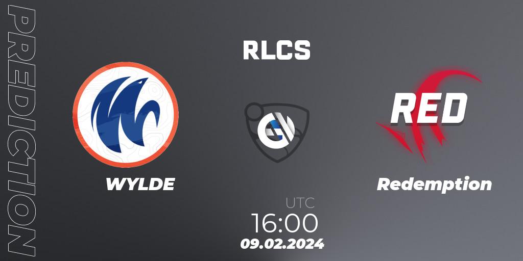 WYLDE vs Redemption: Match Prediction. 09.02.2024 at 16:00, Rocket League, RLCS 2024 - Major 1: Europe Open Qualifier 1