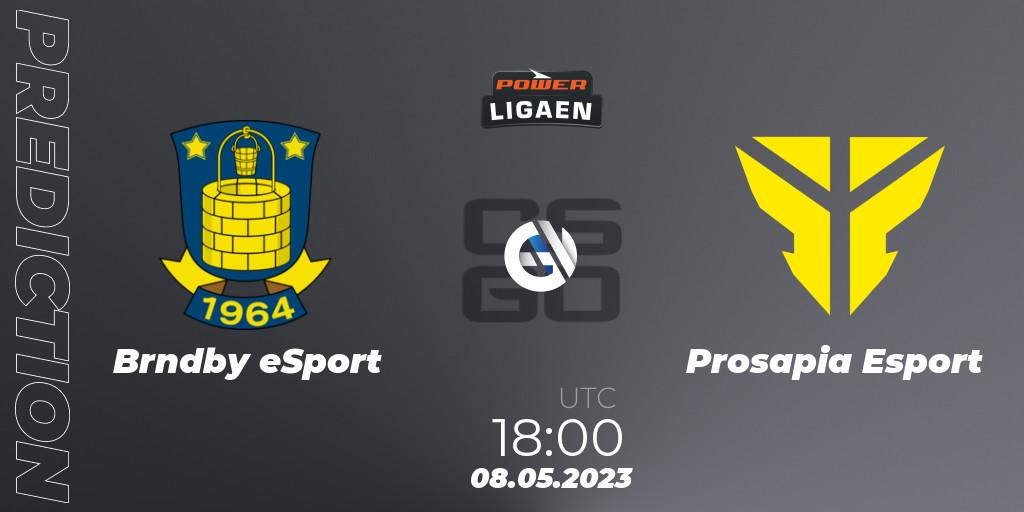 Brøndby eSport vs Prosapia Esport: Match Prediction. 08.05.2023 at 18:00, Counter-Strike (CS2), Dust2.dk Ligaen Season 23