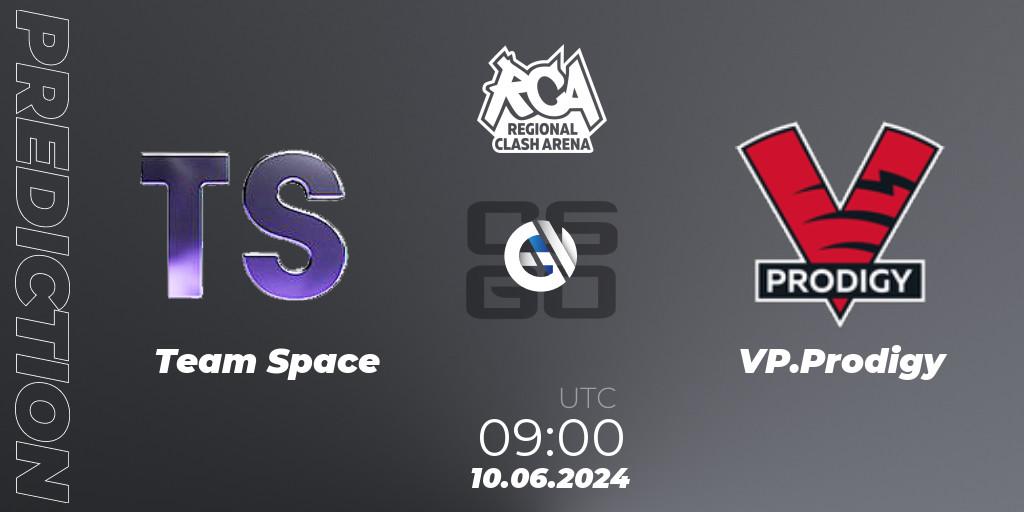 Team Space vs VP.Prodigy: Match Prediction. 10.06.2024 at 09:00, Counter-Strike (CS2), Regional Clash Arena CIS