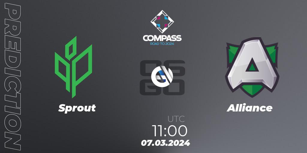 Sprout vs Alliance: Match Prediction. 07.03.24, CS2 (CS:GO), YaLLa Compass Spring 2024 Contenders