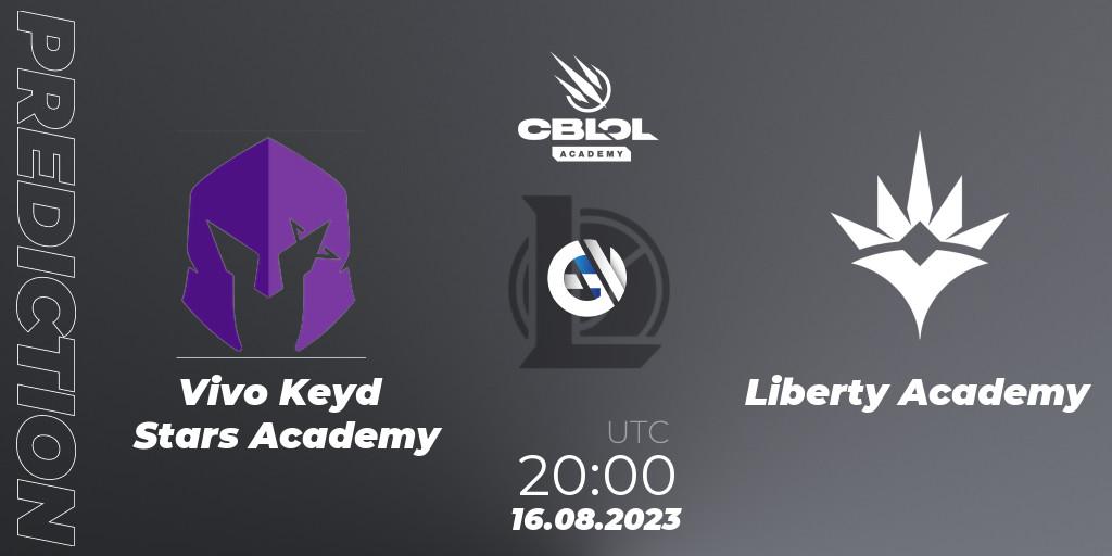 Vivo Keyd Stars Academy vs Liberty Academy: Match Prediction. 16.08.2023 at 20:00, LoL, CBLOL Academy Split 2 2023 - Playoffs