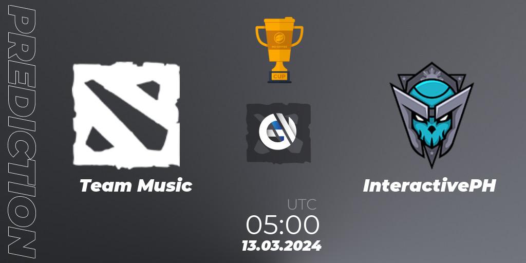 Team Music vs InteractivePH: Match Prediction. 13.03.24, Dota 2, No Coffee Cup