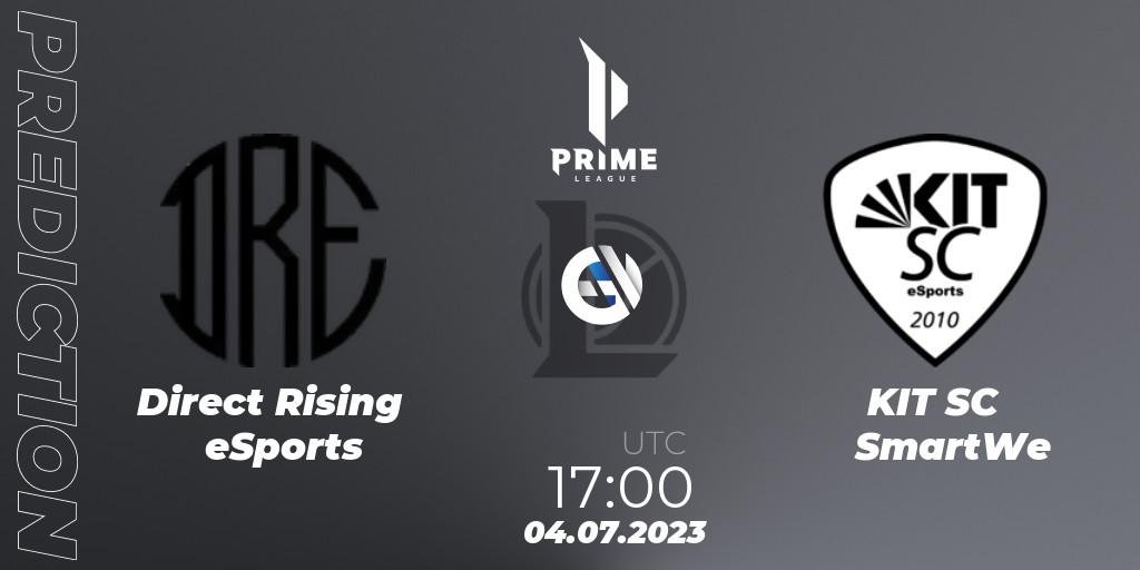 Direct Rising eSports vs KIT SC SmartWe: Match Prediction. 04.07.2023 at 17:00, LoL, Prime League 2nd Division Summer 2023