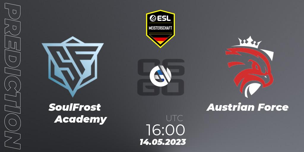 SoulFrost Academy vs Austrian Force: Match Prediction. 14.05.2023 at 16:00, Counter-Strike (CS2), ESL Meisterschaft: Spring 2023 - Division 2