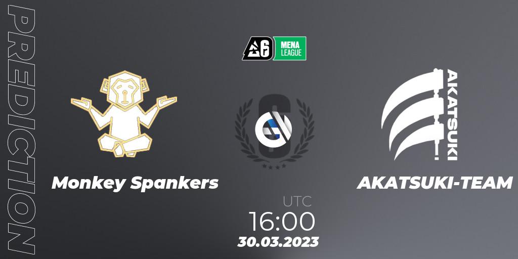 Monkey Spankers vs AKATSUKI-TEAM: Match Prediction. 30.03.2023 at 19:00, Rainbow Six, MENA League 2023 - Stage 1