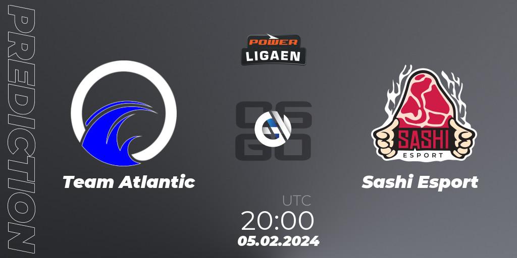 Team Atlantic vs Sashi Esport: Match Prediction. 05.02.2024 at 20:00, Counter-Strike (CS2), Dust2.dk Ligaen Season 25