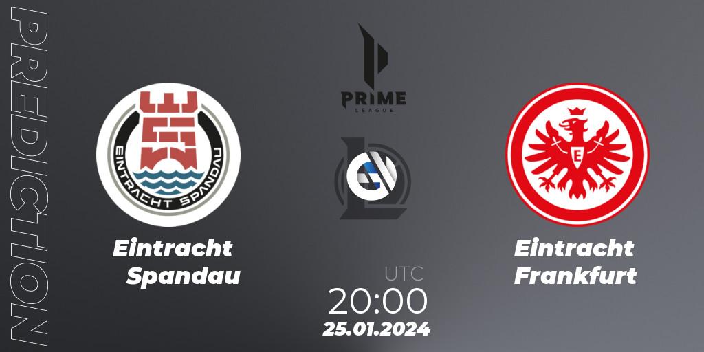 Eintracht Spandau vs Eintracht Frankfurt: Match Prediction. 25.01.2024 at 20:00, LoL, Prime League Spring 2024 - Group Stage