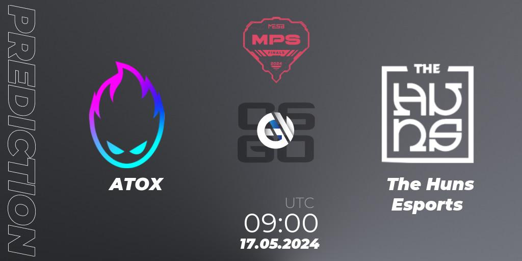 ATOX vs The Huns Esports: Match Prediction. 17.05.2024 at 09:00, Counter-Strike (CS2), MESA Pro Series: Finals 2024