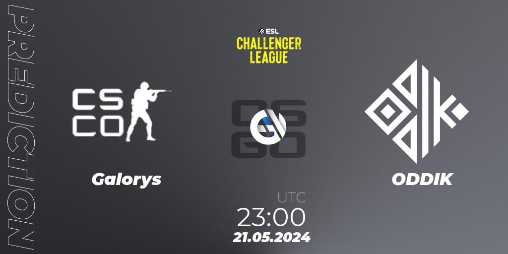 Galorys vs ODDIK: Match Prediction. 22.05.2024 at 20:00, Counter-Strike (CS2), ESL Challenger League Season 47: South America