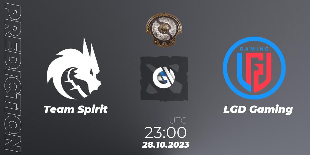 Team Spirit vs LGD Gaming: Match Prediction. 29.10.2023 at 00:57, Dota 2, The International 2023