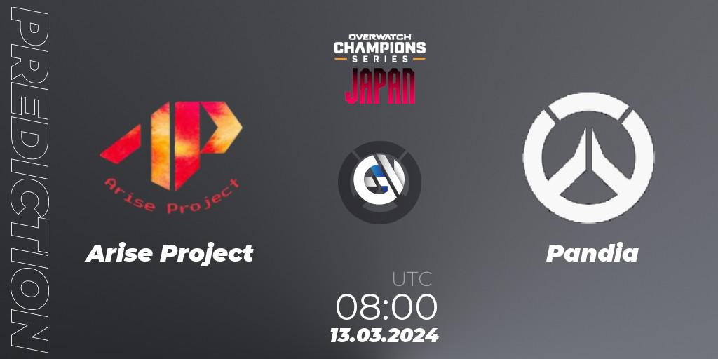 Arise Project vs Pandia: Match Prediction. 13.03.2024 at 09:00, Overwatch, Overwatch Champions Series 2024 - Stage 1 Japan