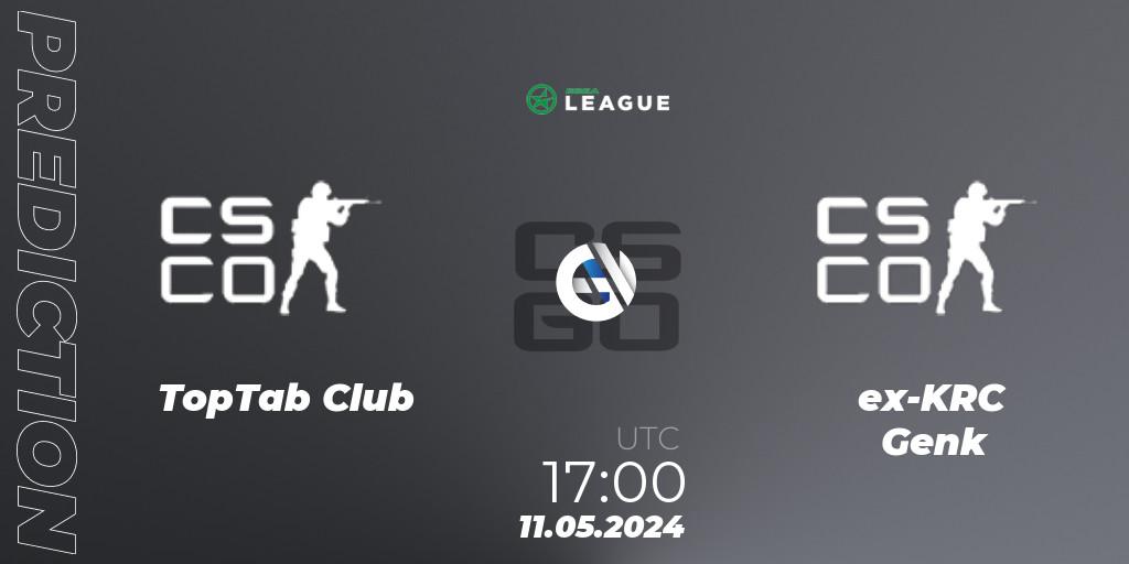 TopTab Club vs ex-KRC Genk: Match Prediction. 11.05.2024 at 17:00, Counter-Strike (CS2), ESEA Season 49: Advanced Division - Europe