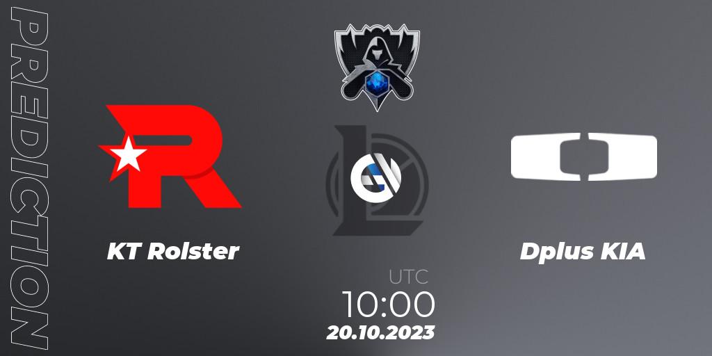 KT Rolster vs Dplus KIA: Match Prediction. 20.10.2023 at 12:10, LoL, Worlds 2023 LoL - Group Stage
