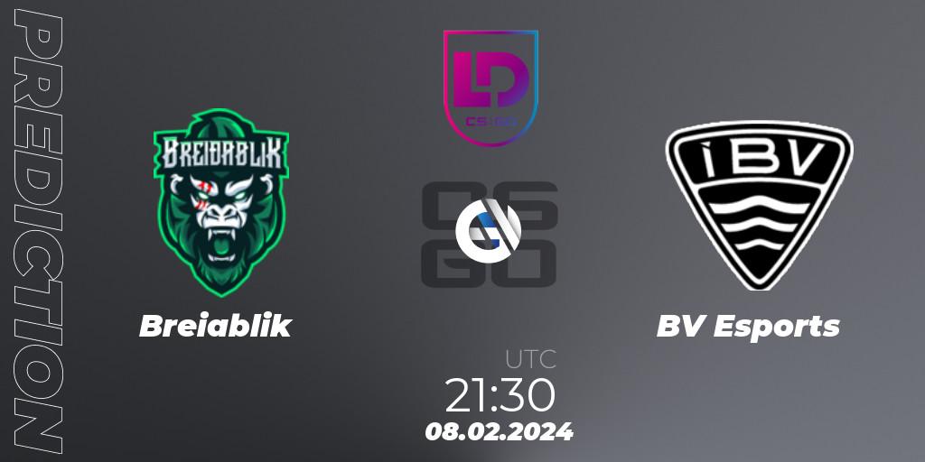 Breiðablik vs ÍBV Esports: Match Prediction. 08.02.2024 at 19:30, Counter-Strike (CS2), Icelandic Esports League Season 8: Regular Season