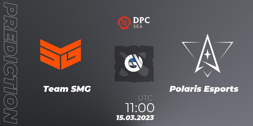 Team SMG vs Polaris Esports: Match Prediction. 15.03.2023 at 11:00, Dota 2, DPC 2023 Tour 2: SEA Division I (Upper)