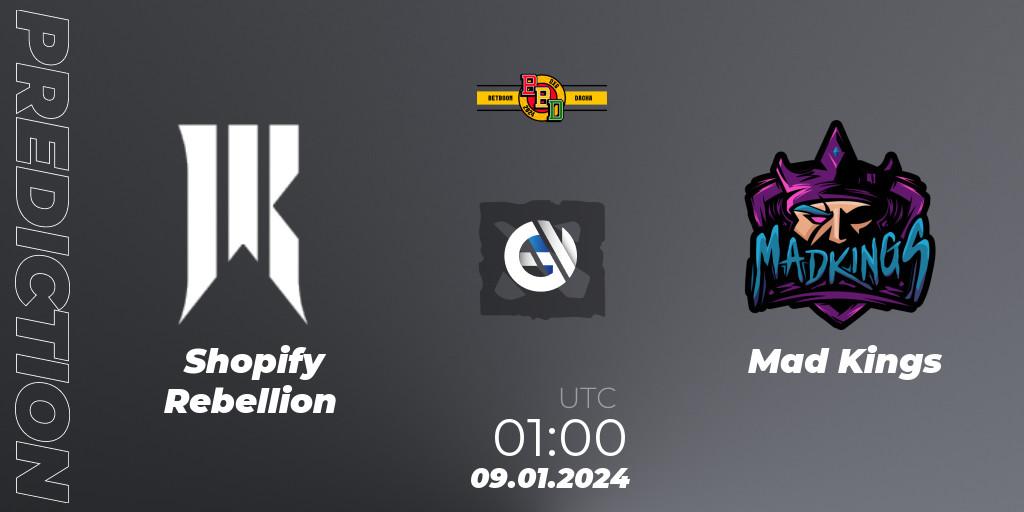 Shopify Rebellion vs Mad Kings: Match Prediction. 09.01.24, Dota 2, BetBoom Dacha Dubai 2024: NA and SA Closed Qualifier